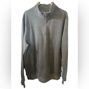 Classic Gray Zip-Up‎ Sweater for Men